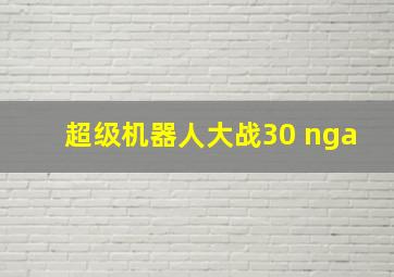 超级机器人大战30 nga